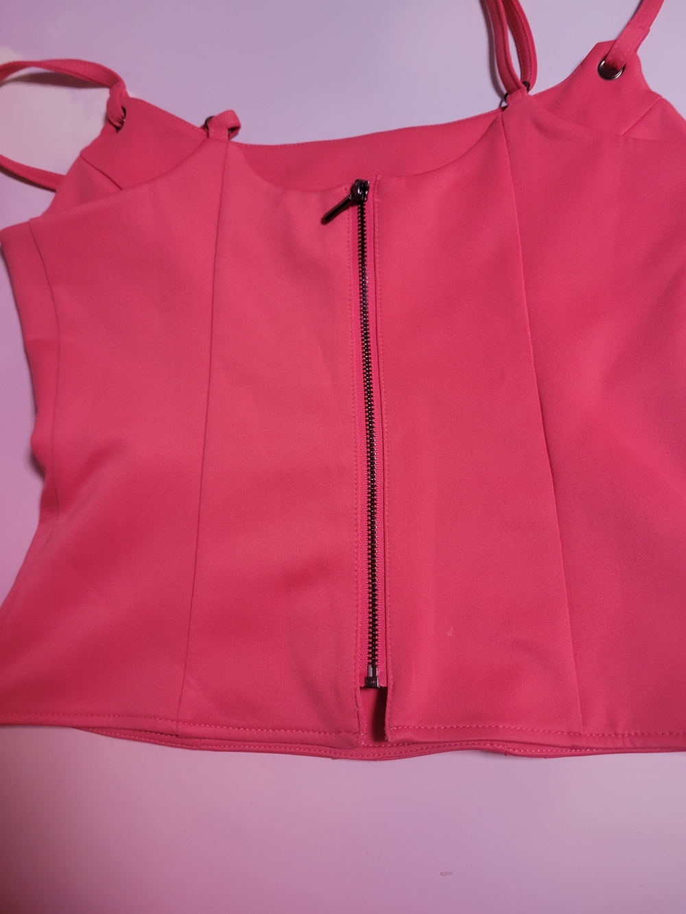 Bebe Pink Studded Cami Top Size Medium Like New - Picture 4 of 8